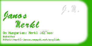 janos merkl business card